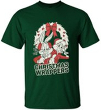 Warner Brothers Men's Bugs Bunny Christmas T-Shirt - Green - M