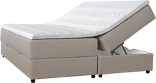 Comfort boxbed säng med förvaring 5-zons pocket (Sand) - Valfri bredd