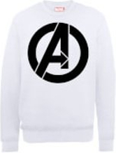 Marvel Avengers Assemble Simple Logo Sweatshirt - White - XXL