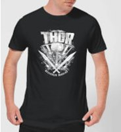 Marvel Thor Ragnarok Thor Hammer Logo Men's T-Shirt - Black - L