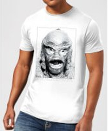 Universal Monsters Creature From The Black Lagoon Portrait Men's T-Shirt - White - XL