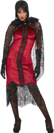 Deluxe Vampyr Flapper Kostyme til Dame - Medium