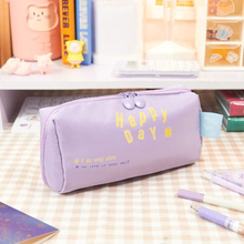 8e12945 Colorful Large Ccapacity Cute Cartoon Pen Bag(Purple)