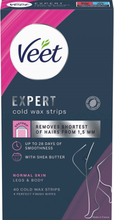 Veet Expert Cold Wax Strips Normal Skin Legs & Body 40 St.