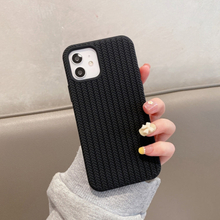 For iPhone 11 Pro Herringbone Texture Silicone Protective Case(Black)