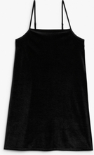 Velvet mini slip dress - Black
