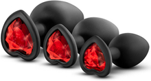 Luxe Bling Plugs Training Kit With Red Gems Analpluggar paket