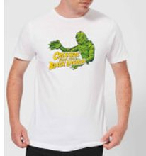 Universal Monsters Creature From The Black Lagoon Crest Men's T-Shirt - White - S - White