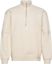 Koji Half Zip Sweat-Whitecap Gray Designers Sweatshirts & Hoodies Sweatshirts Cream Edwin