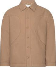 Clive Panelled Shirt Designers Jackets Wool Jackets Beige Wood Wood