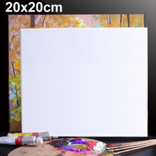 5 PCS Oil Acrylic Paint White Blank Square Artist Canvas Wooden Board Frame, 20x20cm