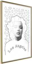 Inramad Poster / Tavla - Marilyn in Los Angeles