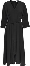 Scarola Flared Open Back Dress Maxi Length Maxikjole Festkjole Black IVY OAK