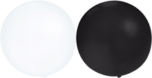 Bellatio Decorations 10x groot formaat ballonnen transparant en zwart met diameter 60 cm