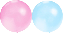 Bellatio Decorations 10x groot formaat ballonnen blauw en roze met diameter 60 cm