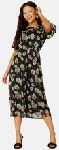 Happy Holly Lynetta Midi Dress Black / Floral 48/50