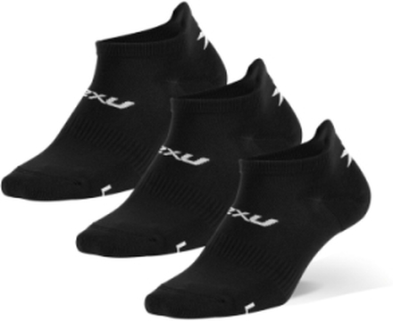 2XU Ankle Socks 3-Pack Svart/Vit, Str. L