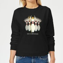 The Big Lebowski Pin Girls Women's Sweatshirt - Black - S - Black