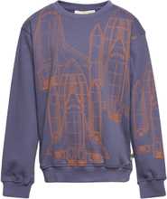 Sgkonrad Spaceship Sweatshirt Tops Sweat-shirts & Hoodies Sweat-shirts Purple Soft Gallery