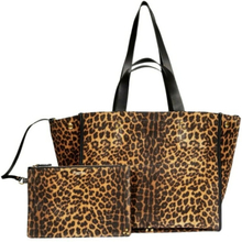 Velvet crust bag with leopard print Léon M