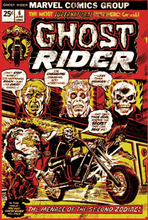 Ghost Rider Zodiac Men's T-Shirt - Red - XXL - Red