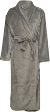 Cornflocker Fleece Robe Long Morgonrock Grey Missya