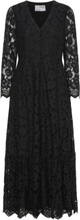 Slftara Ls Ankle Lace Dress B Maxikjole Festkjole Black Selected Femme