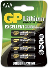 Gp Batteri Lithium Aaa/lr03 4-pak