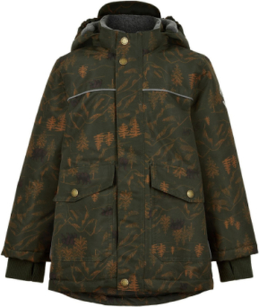 Polyester Boys Jacket - Aop Outerwear Softshells Softshell Jackets Multi/mønstret Mikk-line*Betinget Tilbud