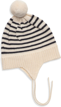 Baby Pompom Hat Accessories Headwear Hats Baby Hats Multi/mønstret FUB*Betinget Tilbud