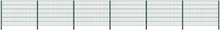 vidaXL Gjerdepanel med stolper jern 10,2x1,2 m grønn