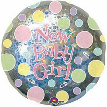 Spot on Gifts Nyfödd flicka Prickig folieballong