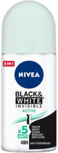 Nivea Black& White Invisible Active Deodorant Roll On 50ml