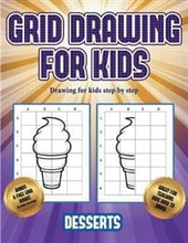 Drawing for kids step by step (Grid drawing for kids - Desserts)