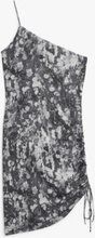 One shoulder mini slip dress - Grey