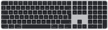 Apple Magic Keyboard med Touch ID och numerisk del för Mac-modeller med Silicon – danskt – svarta tangenter
