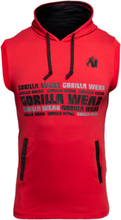 Gorilla Wear Melbourne S/L Hooded T-shirt, rød med hette
