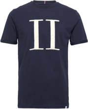 Encore Bouclé T-Shirt T-shirts Short-sleeved Marineblå Les Deux*Betinget Tilbud