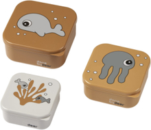 Snack Box Set 3 Pcs Sea Friends Home Meal Time Lunch Boxes Oransje D By Deer*Betinget Tilbud
