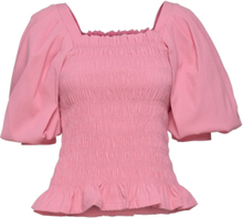 Rikka Top Blouses Short-sleeved Rosa A-View*Betinget Tilbud