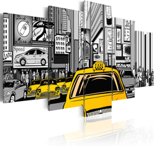 Lærredstryk Cartoon taxi