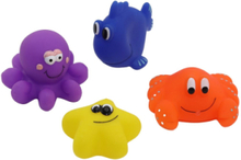 Bathtoys, Sea Animals, 4-Pack Toys Bath & Water Toys Bath Toys Multi/patterned Rätt Start
