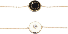 Gull Marc Jacobs Sort/Cream The Medallion Bracelet Smykker