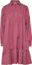 Structured Cotton Shift Dress Dresses Shirt Dresses Multi/mønstret By Ti Mo*Betinget Tilbud