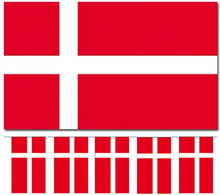 Bellatio Decorations - Vlaggen versiering set - Denemarken - Vlag 90 x 150 cm en vlaggenlijn 4 meter