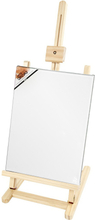 Trendoz houten schildersezel 76 cm tafelmodel met canvas doek 30 x 40 cm