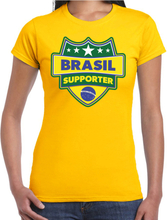 Brazilie / Brasil supporter t-shirt geel voor dames