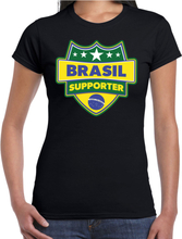 Brazilie / Brasil supporter t-shirt zwart voor dames