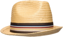 Castor Fedora Accessories Headwear Straw Hats Beige Brixton*Betinget Tilbud