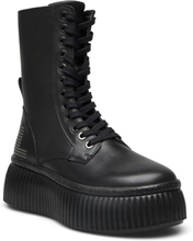Kreeper Lo Kc Shoes Boots Ankle Boots Laced Boots Black Karl Lagerfeld Shoes
